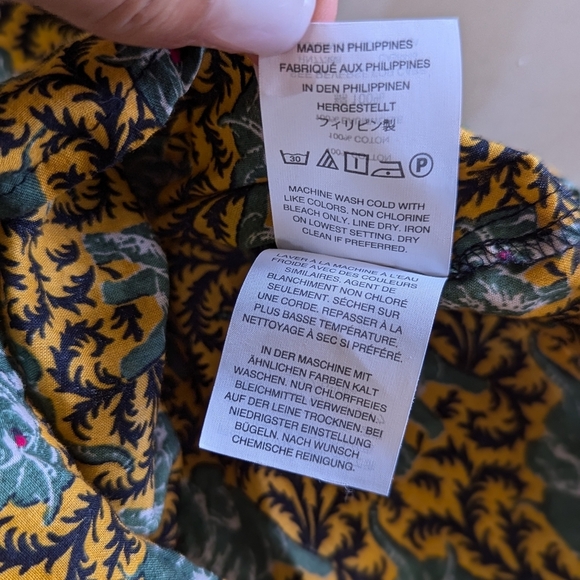 J.Crew Off the Shoulder Ratti Elephant Print Top long sleeve size 14 - Picture 8 of 16